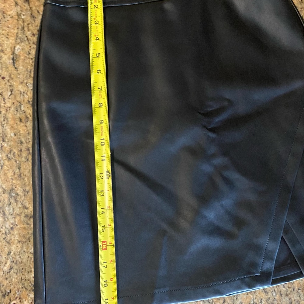Loft Faux Leather Black Skirt - Picture 8 of 10